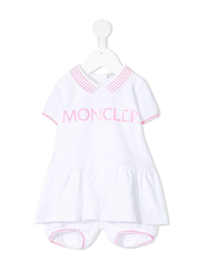 Moncler Babies'  Logo Front Set In White