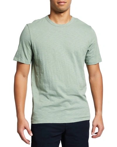Theory Men's Essential Short-sleeve Cotton T-shirt In Steel Green