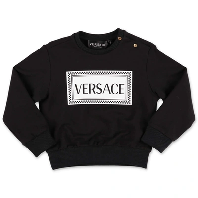 Versace Kids 90s Vintage Logo Printed Sweatshirt In Black