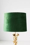 Anthropologie Solid Velvet Lamp Shade By  In Green Size M