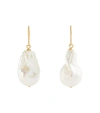 Jil Sander Gold Revive Pearl Earrings In 白色