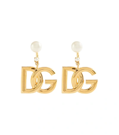 Dolce & Gabbana Embellished Dg Earrings In 金色