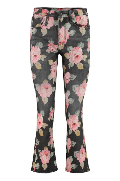 R13 Cropped Floral-print Trousers In Multi
