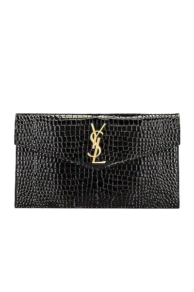 Saint Laurent Medium Uptown Pouch In Nero