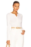 Nili Lotan Jordan Henley Long-sleeved T-shirt In White