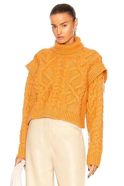 Aknvas Bonnie Cable Knit Sweater In Cinnamon