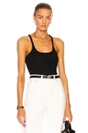 Totême Toteme Organic Cotton Rib Tank Top In Black