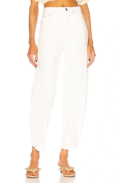 Totême Barrel Organic High-rise Straight-leg Jeans In Off White