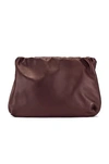 The Row Large Bourse Leather Crossbody Bag In Eggplant