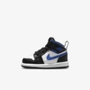 Jordan Babies' 1 Mid Infant/toddler Shoes In White,black,racer Blue