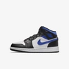 Jordan Air  1 Mid Big Kids' Shoes In White,black,racer Blue