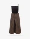Maison Margiela Checked Panel Midi Dress In Multicolor