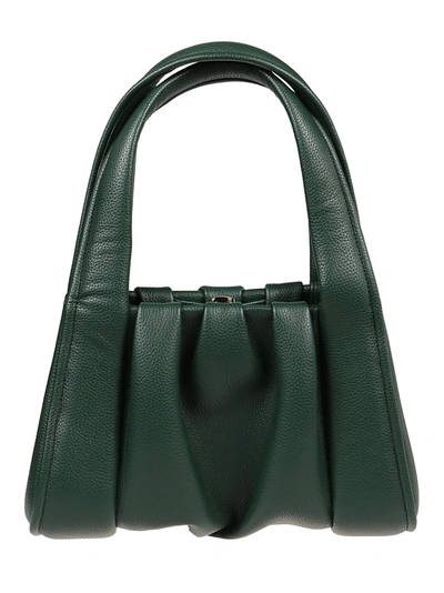 Themoirè Green Vegan Leather Tote Bag