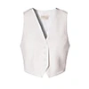 Aggi By Halewski Uma Aesthetic White Vest In White