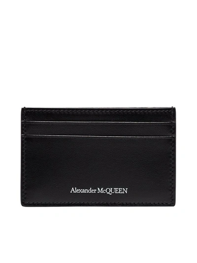 Alexander Mcqueen Logo-embossed Cardholder In Black