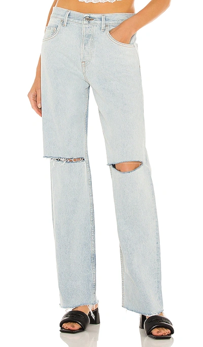 Grlfrnd Bella Low Rise Boyfriend In Blue