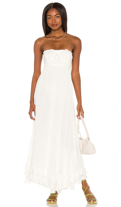 Free People Adella Corset Maxi Dress In Ivory