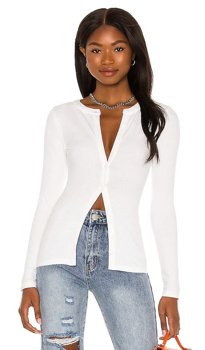 Superdown Sasha Button Top In White