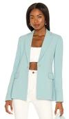 Alice And Olivia Camille' Double Breasted Stretch Blazer In Waterfall