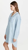 FRANK & EILEEN MARY BUTTON UP DRESS CLASSIC BLUE WASH,FRANK30324