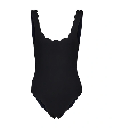 Marysia Palm Springs Scalloped Swimsuit In Black