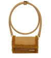 JACQUEMUS LE ROND SHEARLING AND SUEDE CROSSBODY BAG,P00583165