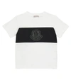Moncler Kids' Logo-printed Cotton T-shirt In White