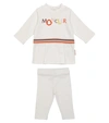 MONCLER BABY COTTON TOP AND LEGGINGS SET,P00590060