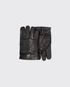 Prada Stitch Detail Gloves In F0002 Nero