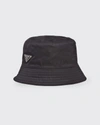 PRADA MEN'S NYLON BUCKET HAT,PROD163950015