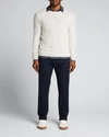 Vince Men's Cashmere Crewneck Sweater In H White