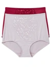 Bali Tummy Panel Firm Control Brief 2-pack In Spice Market Red