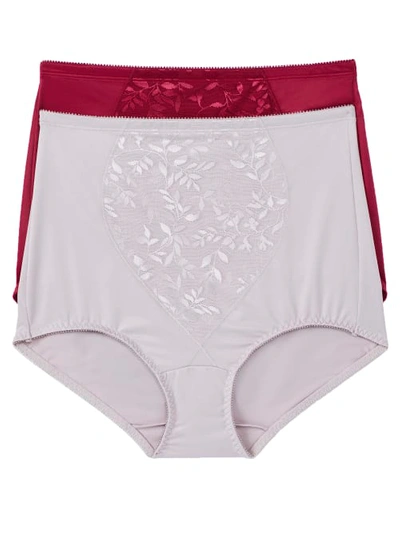 Bali Tummy Panel Firm Control Brief 2-pack In Spice Market Red