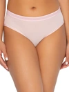 Curvy Couture Sheer Mesh Hi-cut Brief In Blushing Pink