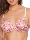 Maidenform One Fab Fit 2.0 T-shirt Shaping Underwire Bra Dm7543 In Animal Print,cream