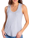 Pj Salvage Textured Essentials V-neck Ribbed Knit Tank In Stone