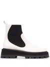 JIMMY CHOO CLAYTON WHITE LEATHER BOOTS