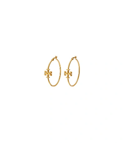 Tory Burch Eleanor Hoop Earring In Rolled Brass