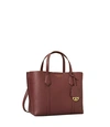 Tory Burch Perry Small Triple-compartment Tote Bag In Dark Rhubarb