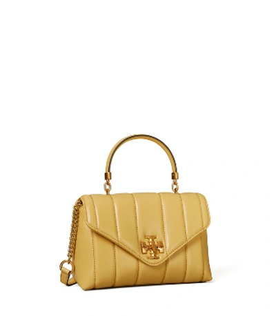 Tory Burch Kira Quilted Small Satchel In Beeswax