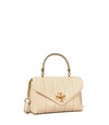 Tory Burch Small Kira Quilted Satchel In Brie