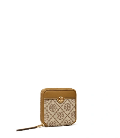 Tory Burch T Monogram Bi-fold Wallet In Hazelnut