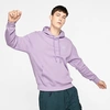 Nike Sportswear Club Fleece Embroidered Hoodie In Violet Star/violet Star/white