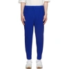 Issey Miyake Pleated Relaxed-fit Tapered Woven Trousers In 71-marin Blue