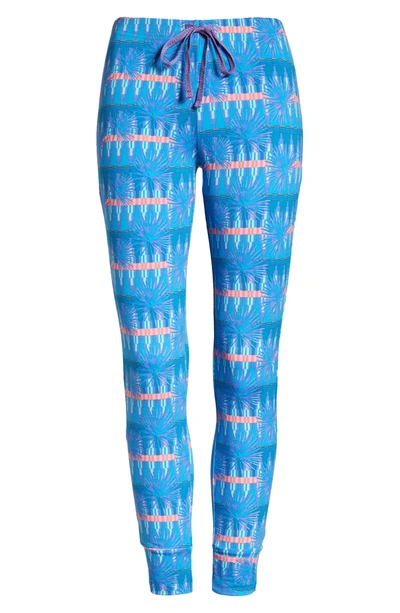 Honeydew Kickin' It French Terry Lounge Pants In High Tide Palm