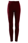 Commando Perfect Control Top Velvet Leggings In Berry