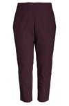 Vince Front Seam Leggings In Black Plum