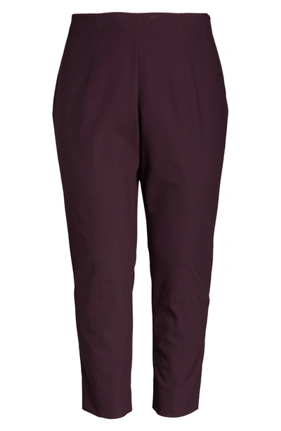 Vince Front Seam Leggings In Black Plum