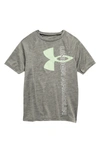 Under Armour Kids' Tech Split Logo Graphic Tee In Victory Green 369