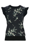 TED BAKER ZAPHIRA FLORAL PRINT TOP